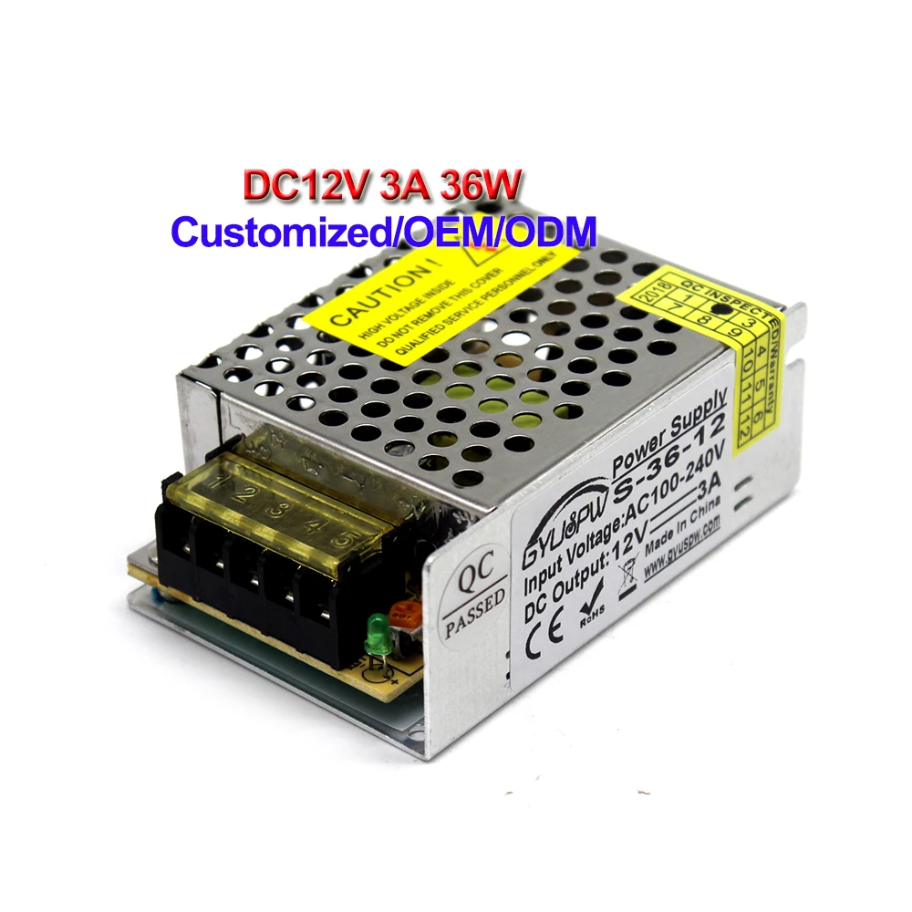 Lighting transformator DC12V 3A 36W Switching Power Supply 220V 12V SMPS AC-DC For LED Strip Light Display CNC USB