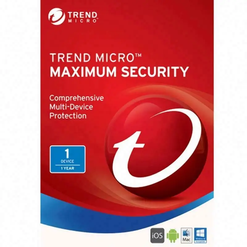

Trend Micro Maximum Security 1 year 3pc antivirus internet security software Global Key