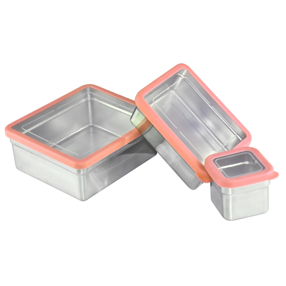 
Wholesale custom eco friendly storage set metal food container lunchbox bento stainless steel lunch box  (62109785319)