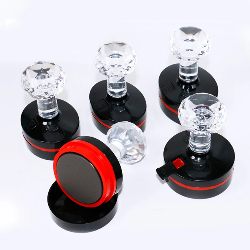 HY Self Ink Office  Flash Stamp With Edge Seal and Ink Filling Hole Stamp Crystal Handle Rubber Stamp