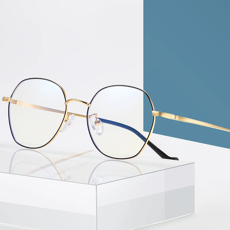 

wenzhou high quality metal anti radiation blue light blocking glasses women