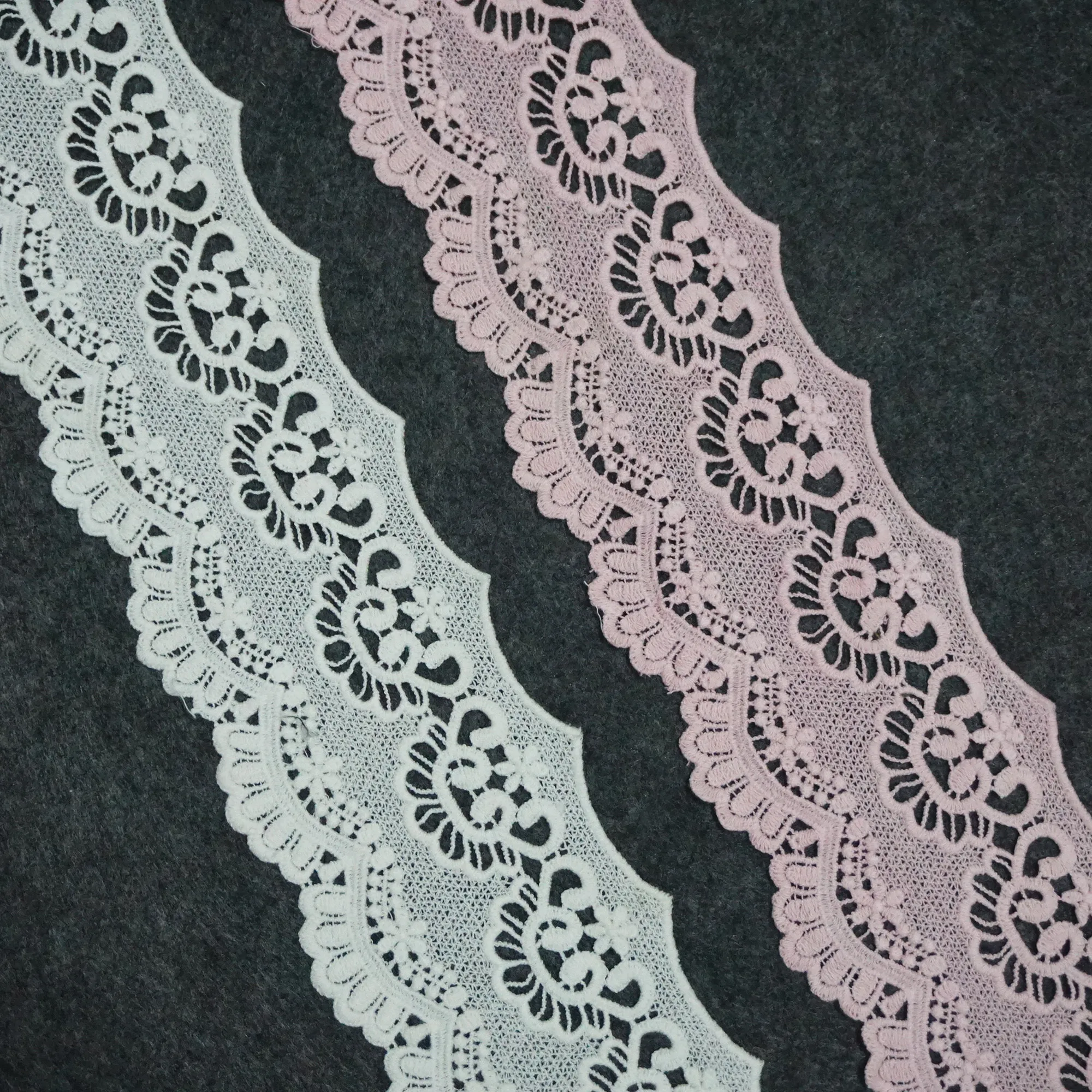 

Broderie anglaise lace trim embroidered eyelet cotton lace, Accept customized color