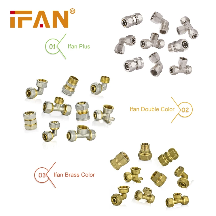 

IFAN Manufacturer Wholesale 16-32mm PEX Brass Fittings Brass Compression Fitting Brass