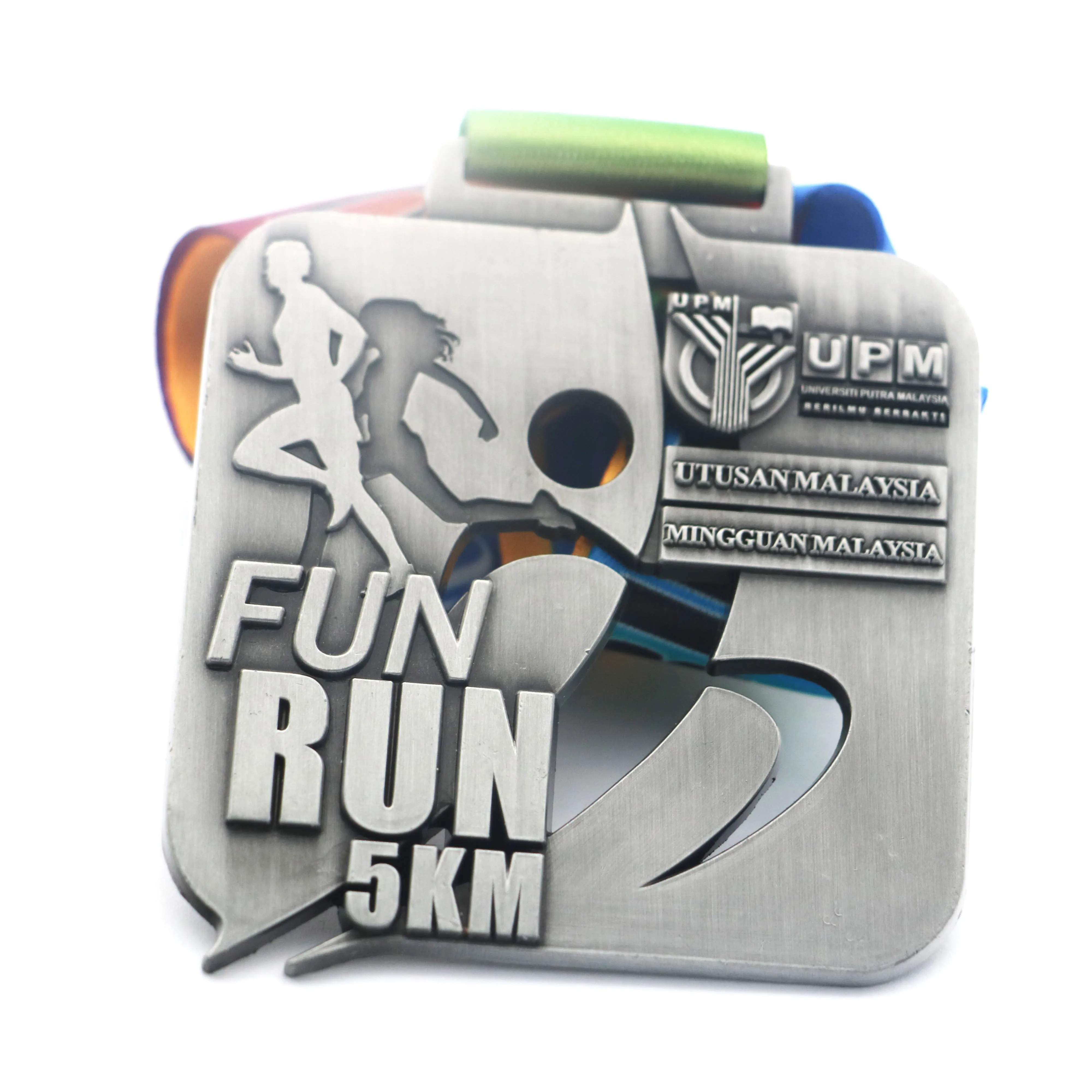 Custom Medals Metal Running Event Race Marathon 5K Fun Run Finisher Medal with Ribbon