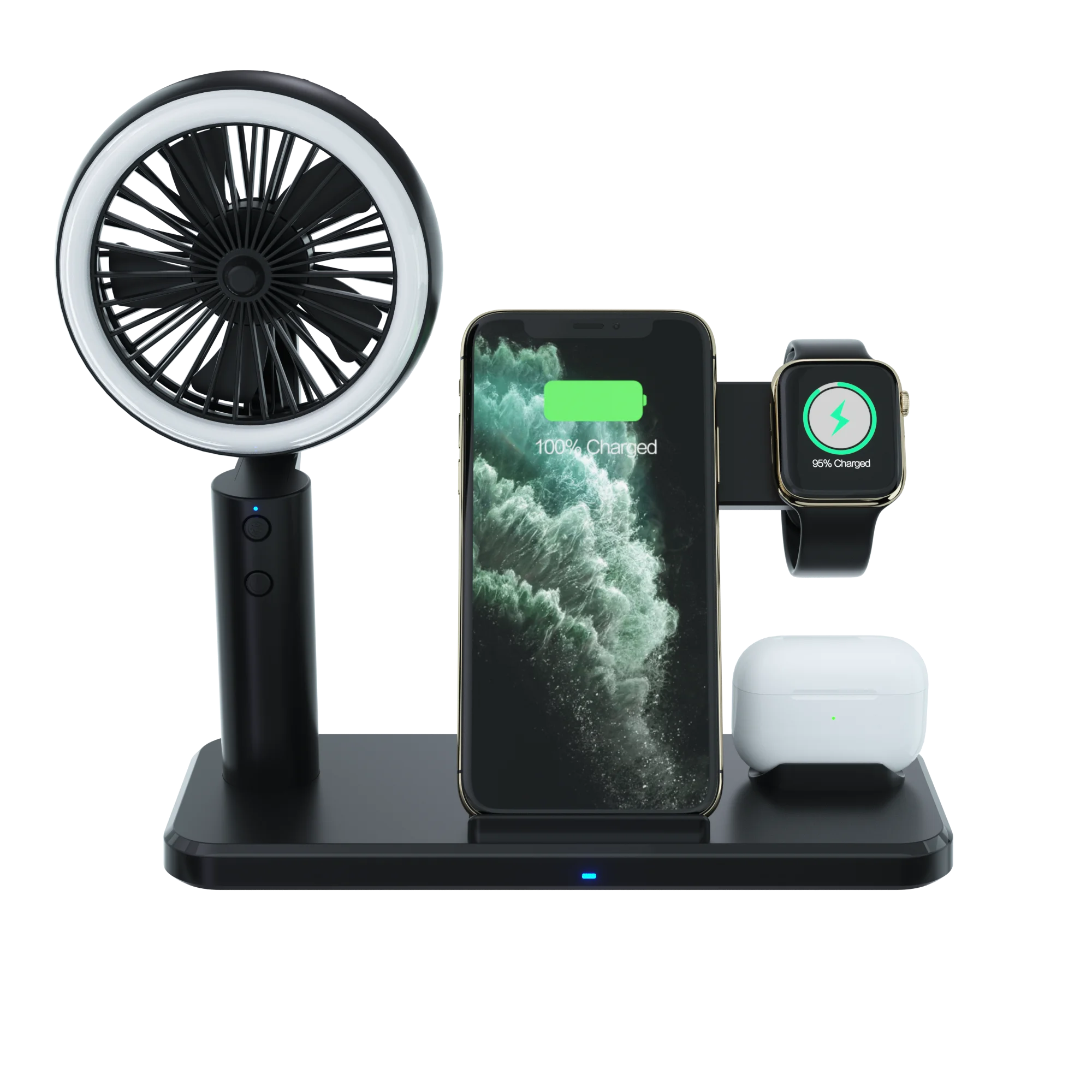 

N60 3 In 1 Wireless Phone Charger Wireless Charging Pad Qi 10w 15w Fast Wireless Charger Universal Fast Charge Station