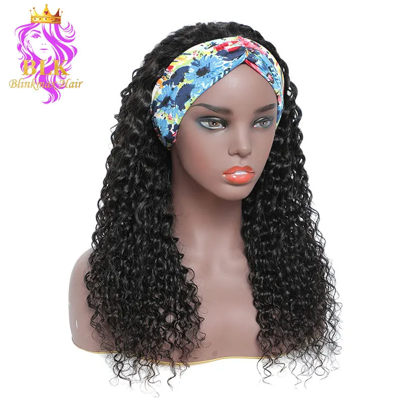 

Brazilian hair headband wigs can keep curl after washing raw indian cuticle aligned hair vendors afro kinky curly headband wig