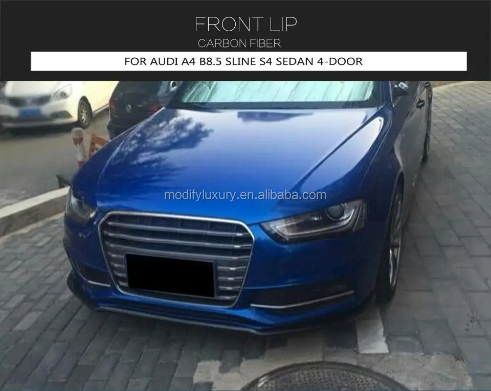 Carbon Fiber Front Bumper Spoiler For Audi B8 5 Sline S4 Sedan 4 Door 13 16 Buy Front Lip For Audi Front Lip Front Lip Spoiler S4 Product On Alibaba Com