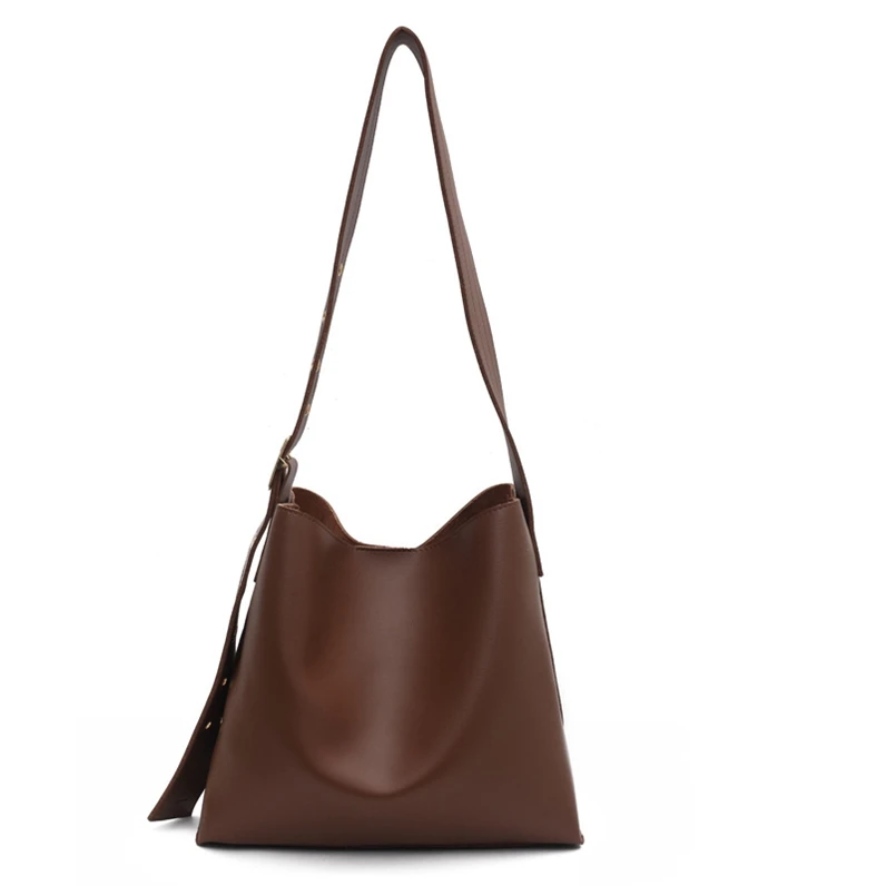 

XP1183 new western style trend wide shoulder female bucket bag large capacity tote bags messenger