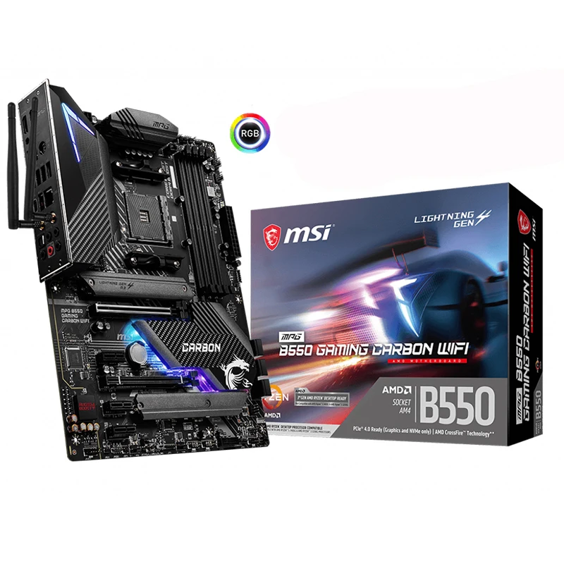 

High Performance New AMD MSI B550 Gaming CARBON WIFI am4 Mainboard