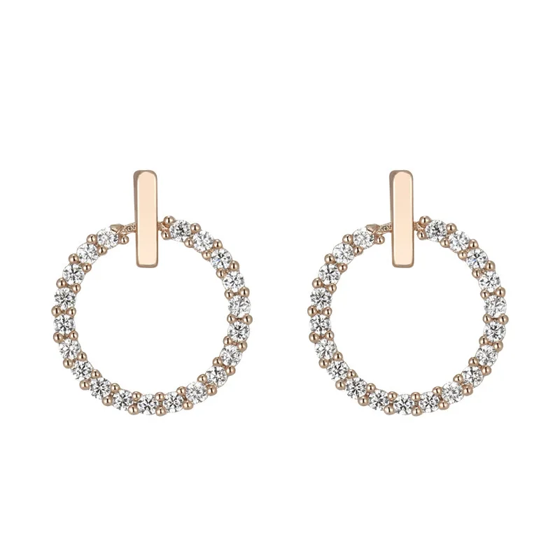 

Simple Light Rhinestone Loop Earrings Twinkle Wedding Ear Stud Personalize Ear Loop, Picture