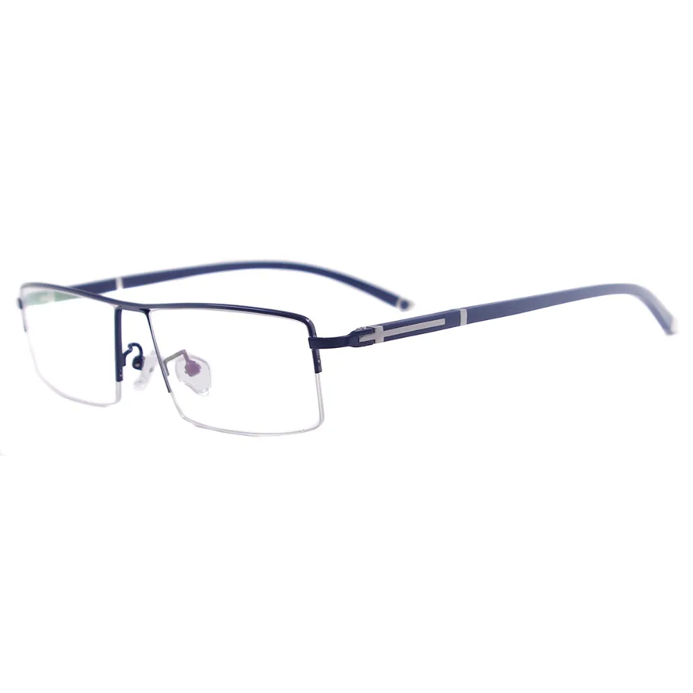 

Metal Half Rim Rectangular Men Large Eyeglasses Frame Prescription Glasses For Optical Lenses Myopia Reading Progressive, Picture