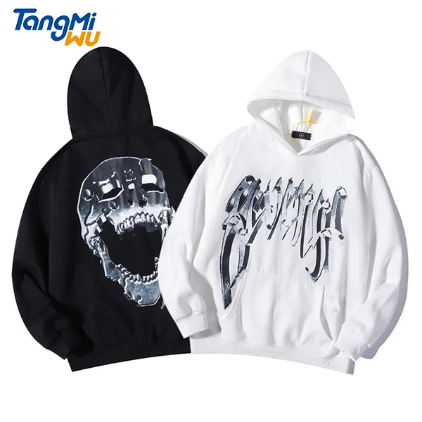 

TMW street fashion winter sweatshirt rolling hip hop mens streetwear unisex skull fleece size pullover printing graphic hoodie