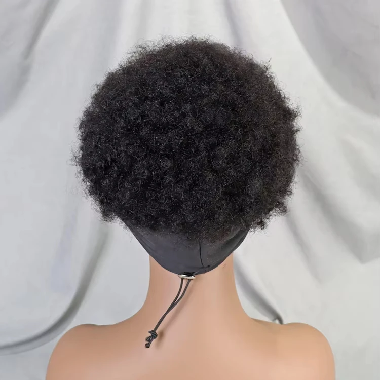 Short Headband Wigs for Black Woman Brazilian Remy Human Hair Glueless Color Wigs Machine Made Wigs
