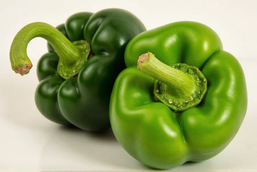Pasilla and Poblano Peppers Side by Side