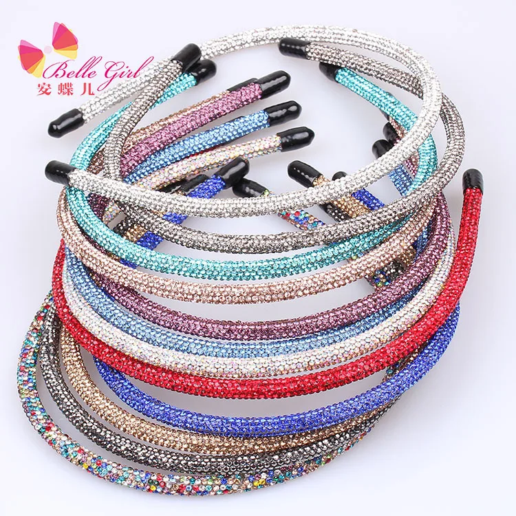 

BELLEWORLD 2022 New Fashion Collection Kid hair bands Accessories Colorful Shiny Rhinestone Headband for Girl