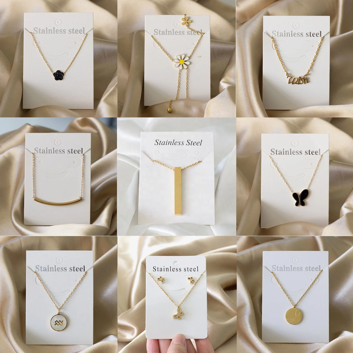 

Discount Fast Shipping Women's Fashion Chain Gold/Silver Pendant Jewelry Designs Stainless Steel Chains Necklace