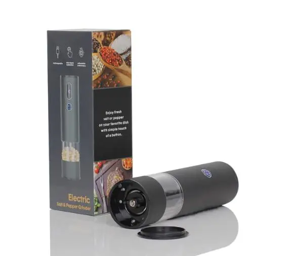 

USB Rechargeable One button Automatic Spice Pepper Mill Electric Salt And Pepper Grinder Set