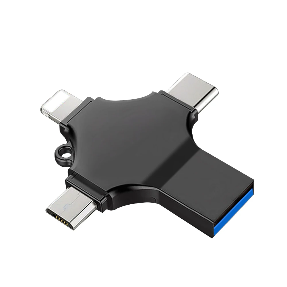 

Custom USB 8GB16GB 32GB 64GB 4 In 1 USB Type-C Pendrive 3.1 3.0 2.0 128GB Flash Memory 4 In 1 OTG USB Flash Drive