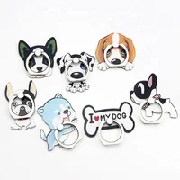 

Newest style customized cartoon dog shape wholesale finger ring stands acrylic charm cute shape holders