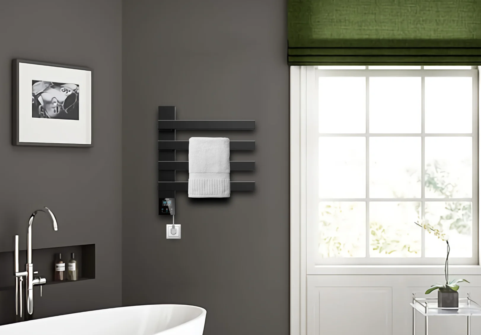 Wall Mounted Electric Towel Warmer Rack In Brushed Nickel Buy