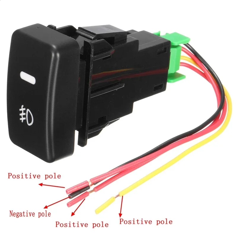 12 V Led Auto Drukknop Mistlamp Push Schakelaar Rijden Licht Aanuit