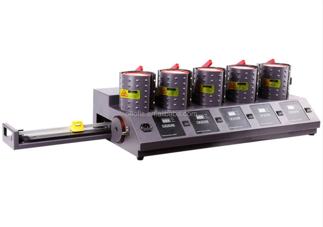 Ofis 5in1 Heat Press Machine for Mug 5 Mugs Printing in One Time with Five Control Machine