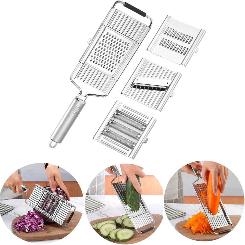 

Adjustable Thickness Stainless Steel Veggie Cutter Fruits Dicer Vegetables Shredder Mandoline Slicer