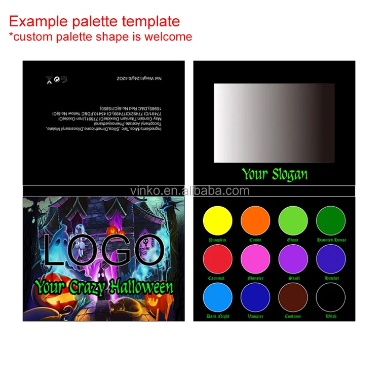 Fruit Shape Design Your Own Colorful High Pigment Private Label DIY Eyeshadow Palette
