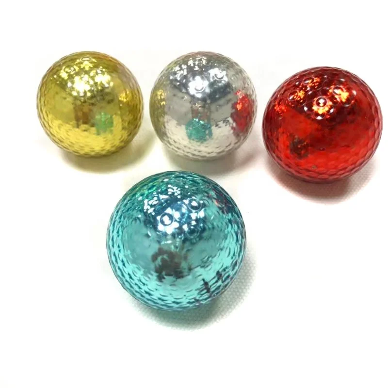 

custom logo gold plated color gift golf ball, Customized