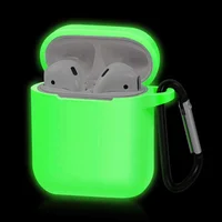 

Tschick For AirPods Silicone Case Cover Fluorescent Anti-Lost Rope with Keychain for Apple Airpod Night Glow