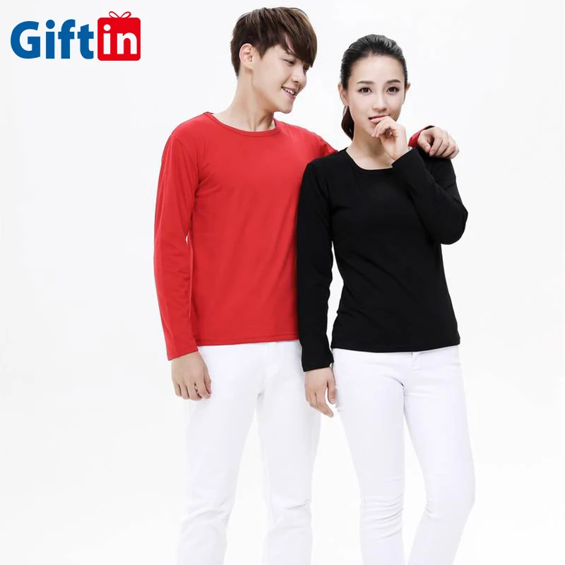 

Full Sleeve T-Shirt Men Fashion Korean Solid Color Block Plain Blank Black Regular Slim Fit Unisex Long Sleeve T Shirt Women
