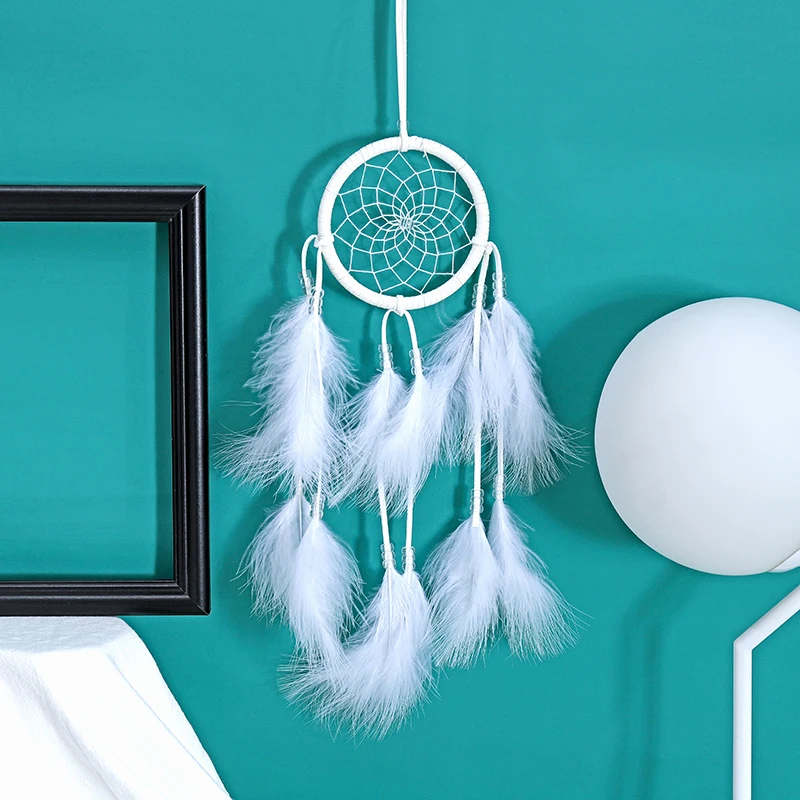 

Factory Direct Sale Feather Decoration-handmade Traditional Wind Chimes Hanging Dreamcatcher