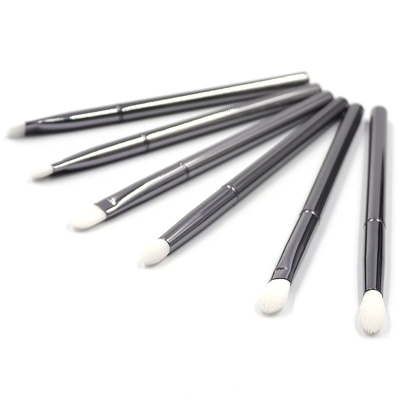 

OEM/ODM New fashion makeup brush set with synthetic hair, Silver