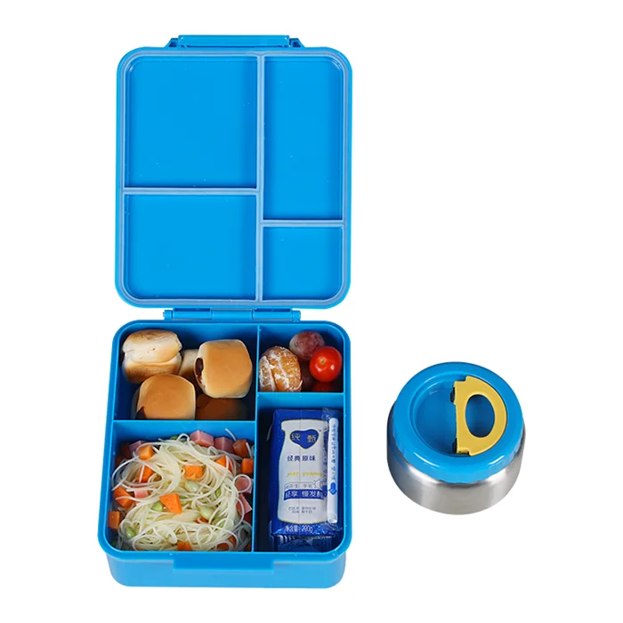 

2022 innovative products bento lunch box with insulated thermos for kids school lunchbox