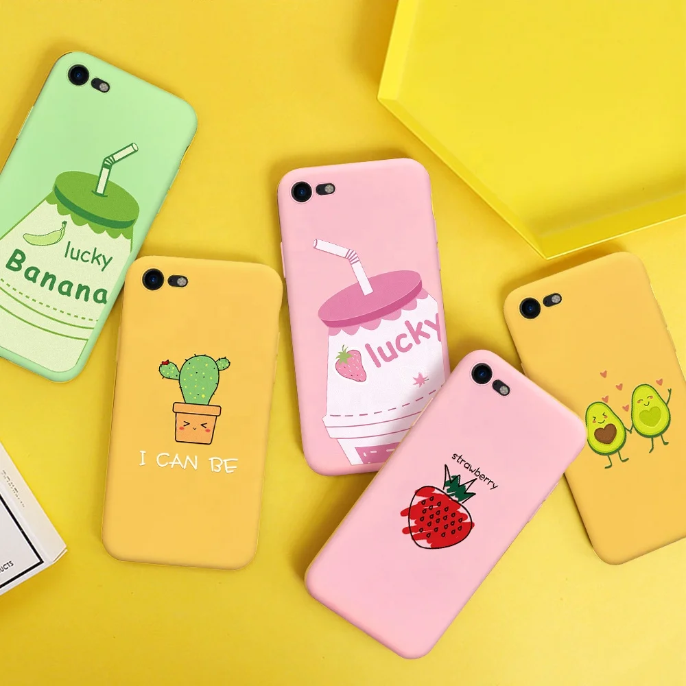 

Cute cartoon Protective Phone Case For iPhone 8 7 6 6s Plus 5 5S SE soft TPU Case For iPhone XS Max X 11 XR Silicone Cover