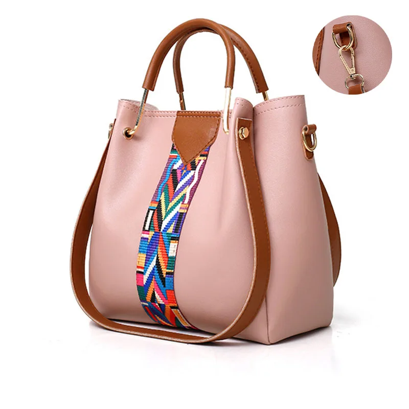 

2021 Mother Bag 4 Piece Set of Large Capacity Color Ribbon Hand Bill of Lading Shoulder Crossbody Bag, Customizable