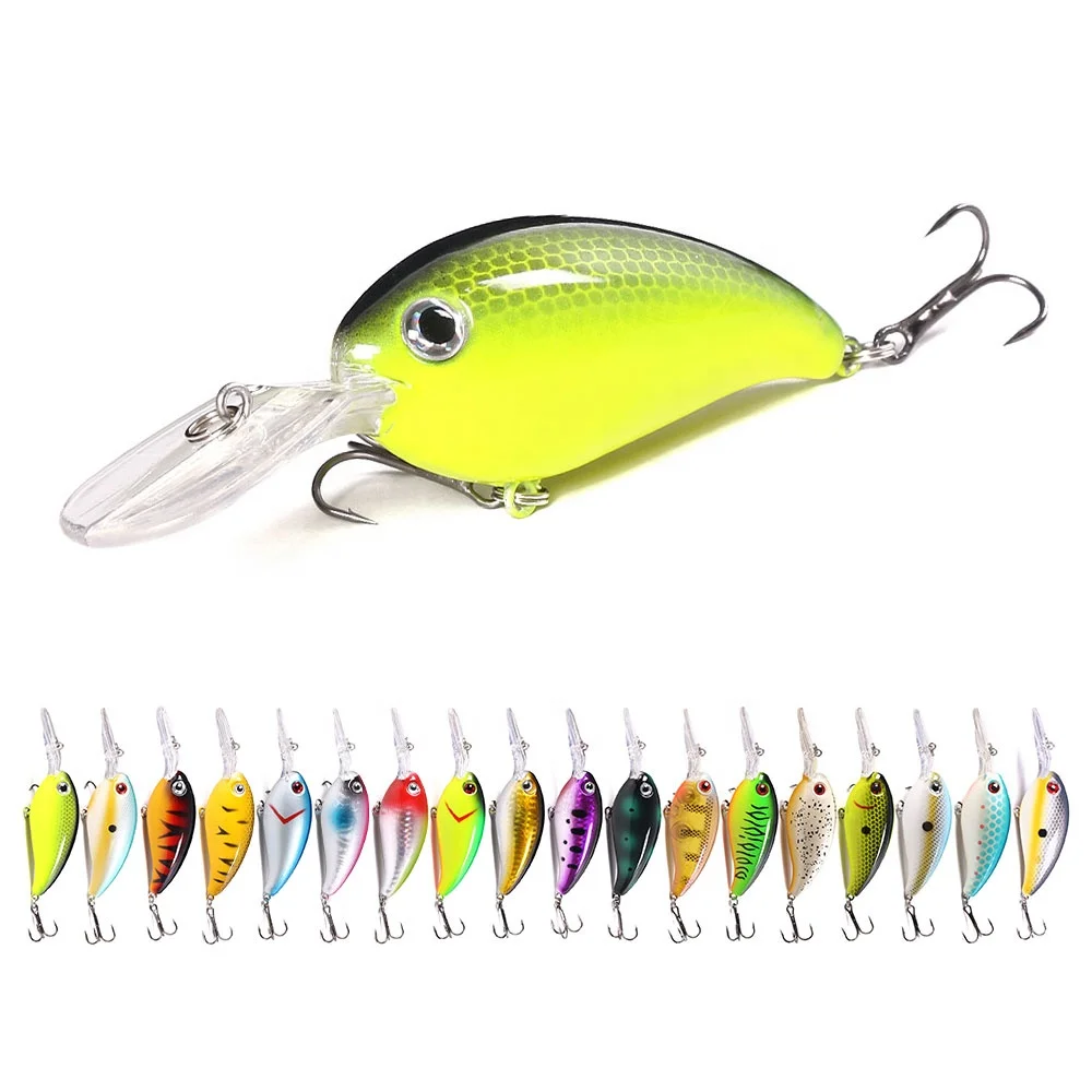 

10cm 14g Bass Fishing Lures Crank Bait Crankbait Tackle Swim bait, 18 colors as pictures