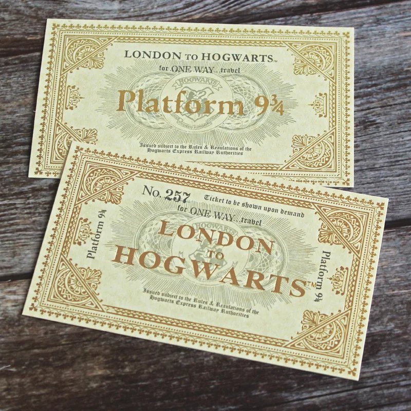 

Harry London Return Ticket Platform 9-3/4 Train Ticket