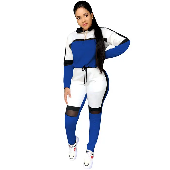 

Custom Sports Wear for Women Mention Mid Spliced Hooded rhinestone Jogging sets Printing Casual Women Track Suits Sweatsuit