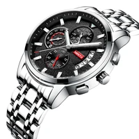 

Free Shipping NIBOSI 2358 Watch Men Fashion Sport Quartz Watch Top Brand Luxury Waterproof Business Chronograph Wristwatch