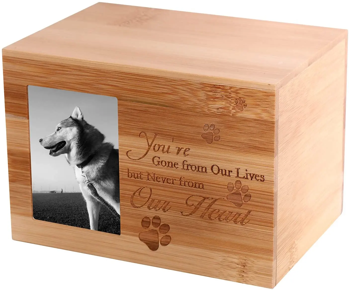

Custom Wooden Pattern Word Funeral Urn for Dogs Cat Ashes Pet Urn Dog Wood Memorial Gifts wholesale pet urns, Silver, black, gold, rose gold, blue