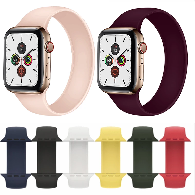 

BOORUI New Silicone sport apple watch band 6 Watch bands for Apple watch series 6 Strap, Red, black, white, gray, navy blue, army green, pink, yellow, etc.