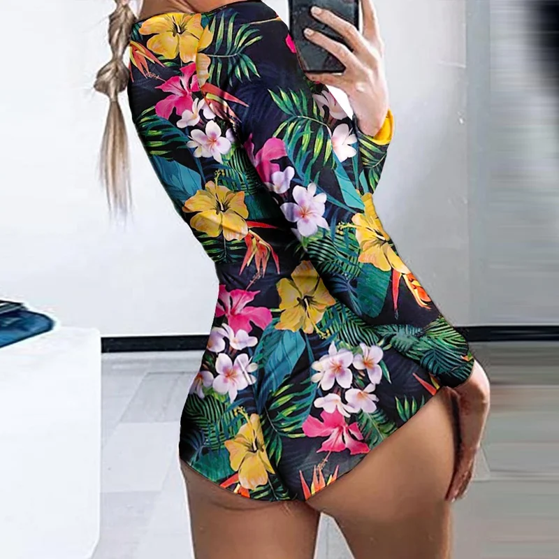 

2020 Wholesale pajamas nightwear sexy sleep wear onesie womens adult sexy green one piece onesie for women