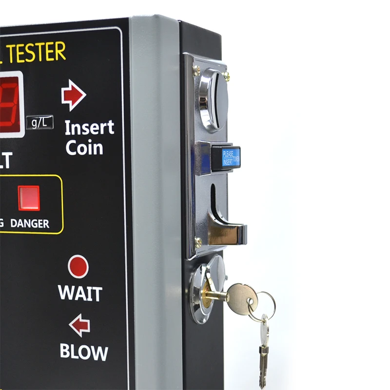 Manufacturer Fuel Cell Alcohol Breath Tester Breathalyzer Vending Machine Wallmount Coin