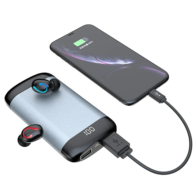 

High Charging Bettery Low Power Consumption Bluetooth Earbuds With Powerbank Earphones