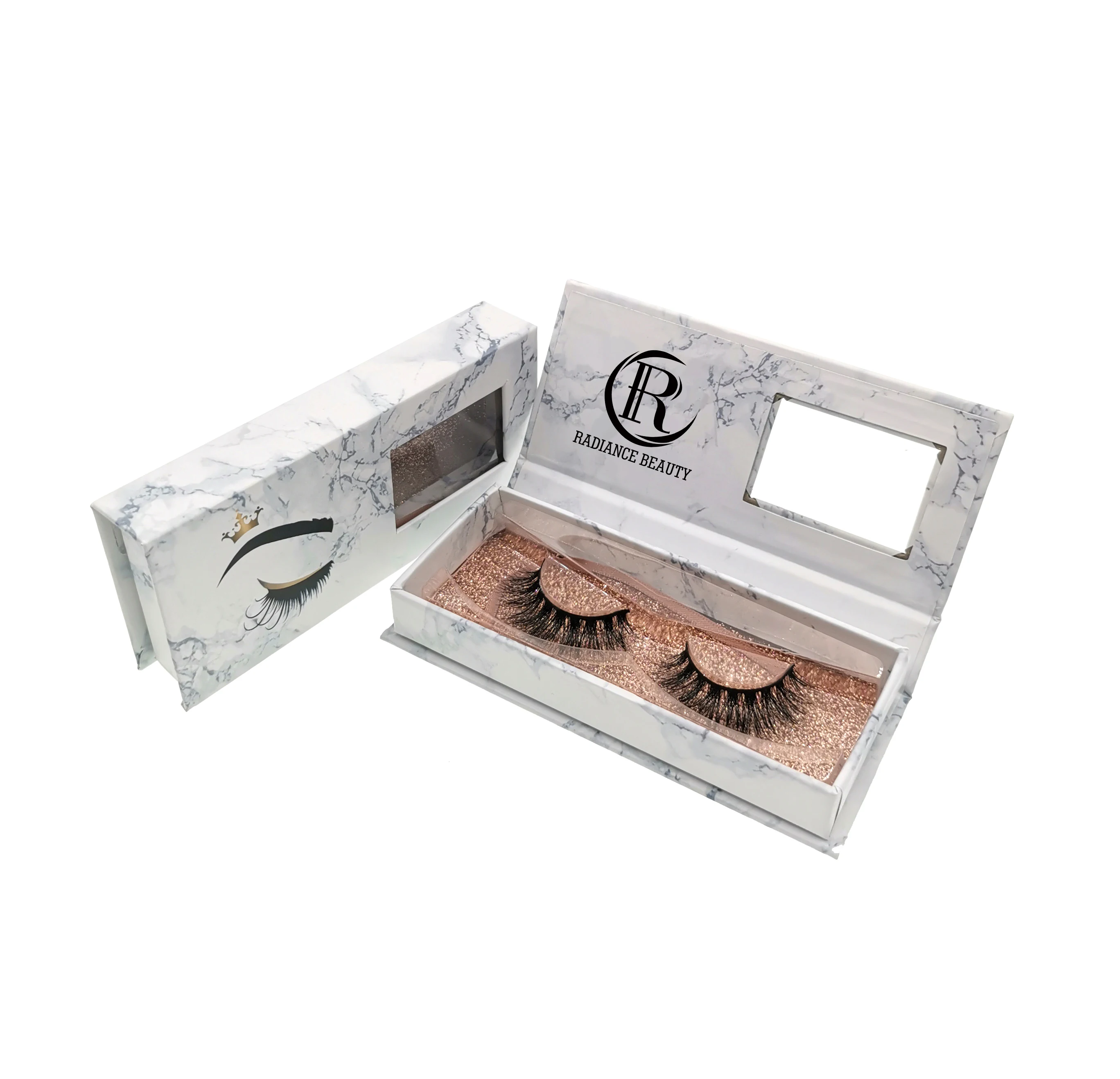 

Wholesale Price Private Label 3D Mink Strip Eyelashes custom packaging Mink Lashes, Black color