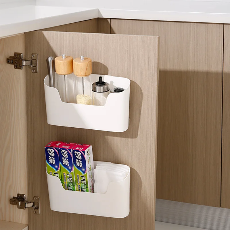 

Kitchen storage box sundries wall-mounted storage box self-adhesive wall-mounted storage box