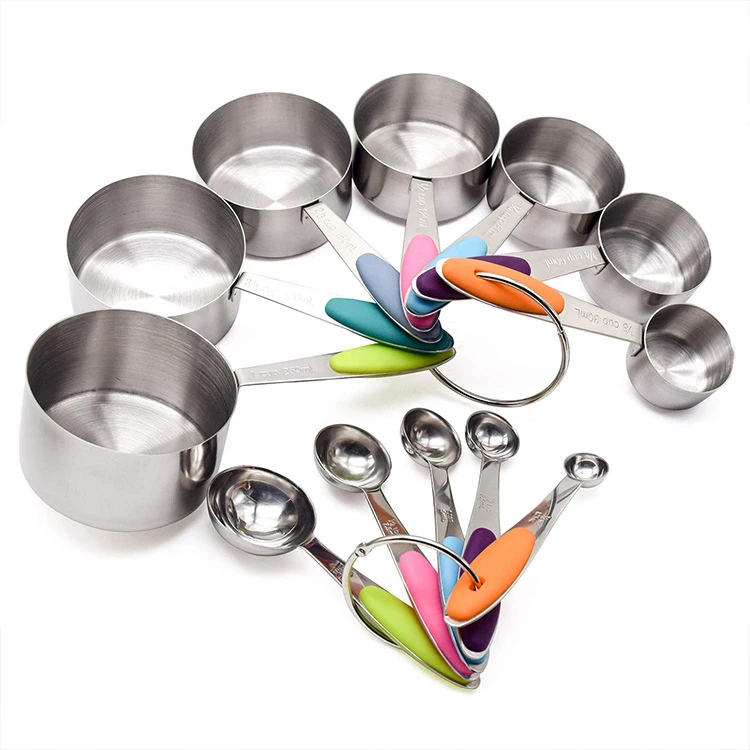 

BPA Free 12 Piece Measuring Cups And Spoons Set Stainless Steel, Custom