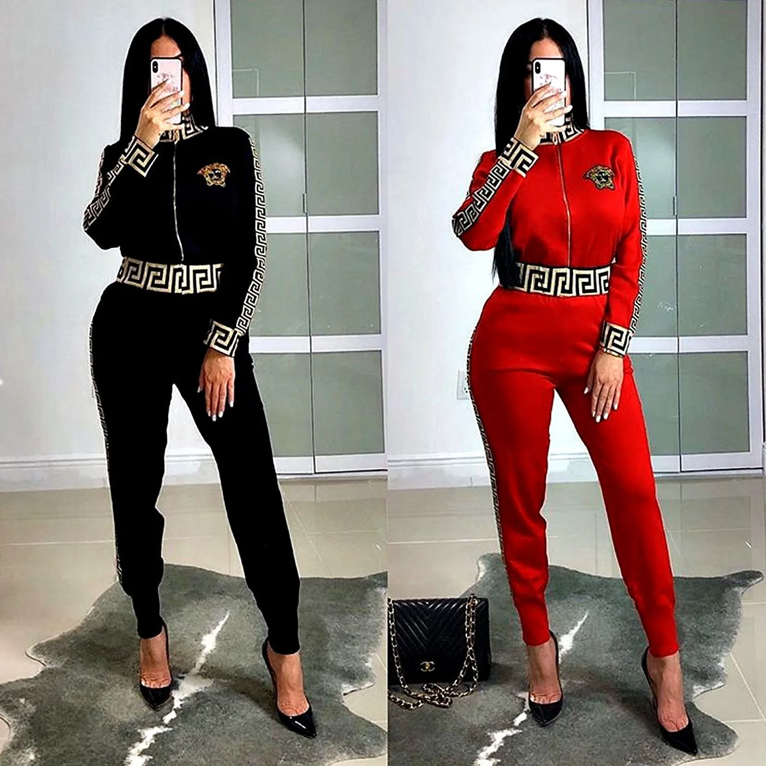 

GX1078 Fashion Two Piece Set Tracksuit Women Clothing Fall Tops Pant Sweat Suits 2 Piece Outfits Matching Sets, Picture