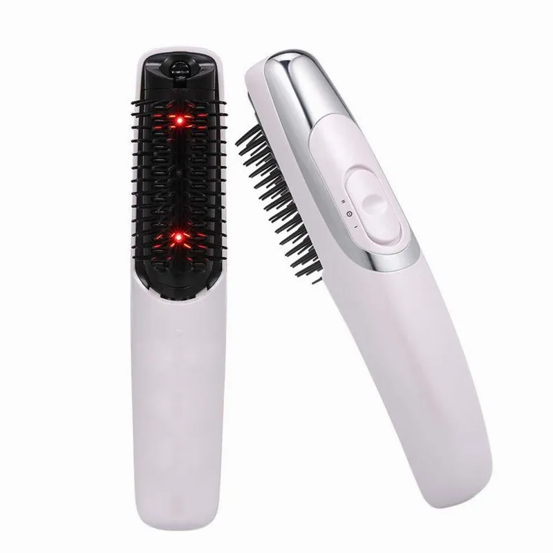 

Phototherapy Laser Comb Anti Hair Loss Scalp Care Electric Massage Comb LED Light Therapy Hair Brush with USB Rechargeable, White